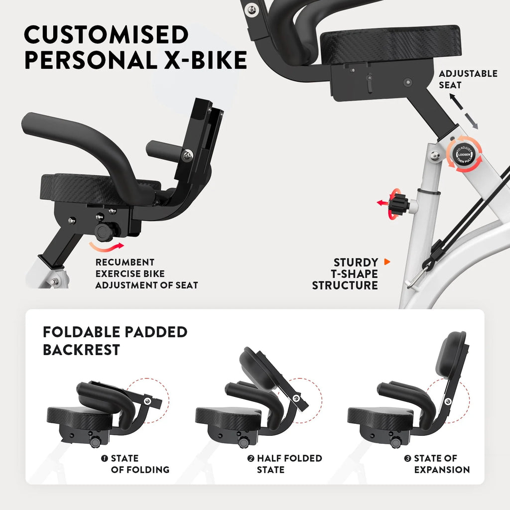 Folding Exercise Bike with 8 Level Adjustable Magnetic Resistance P86997