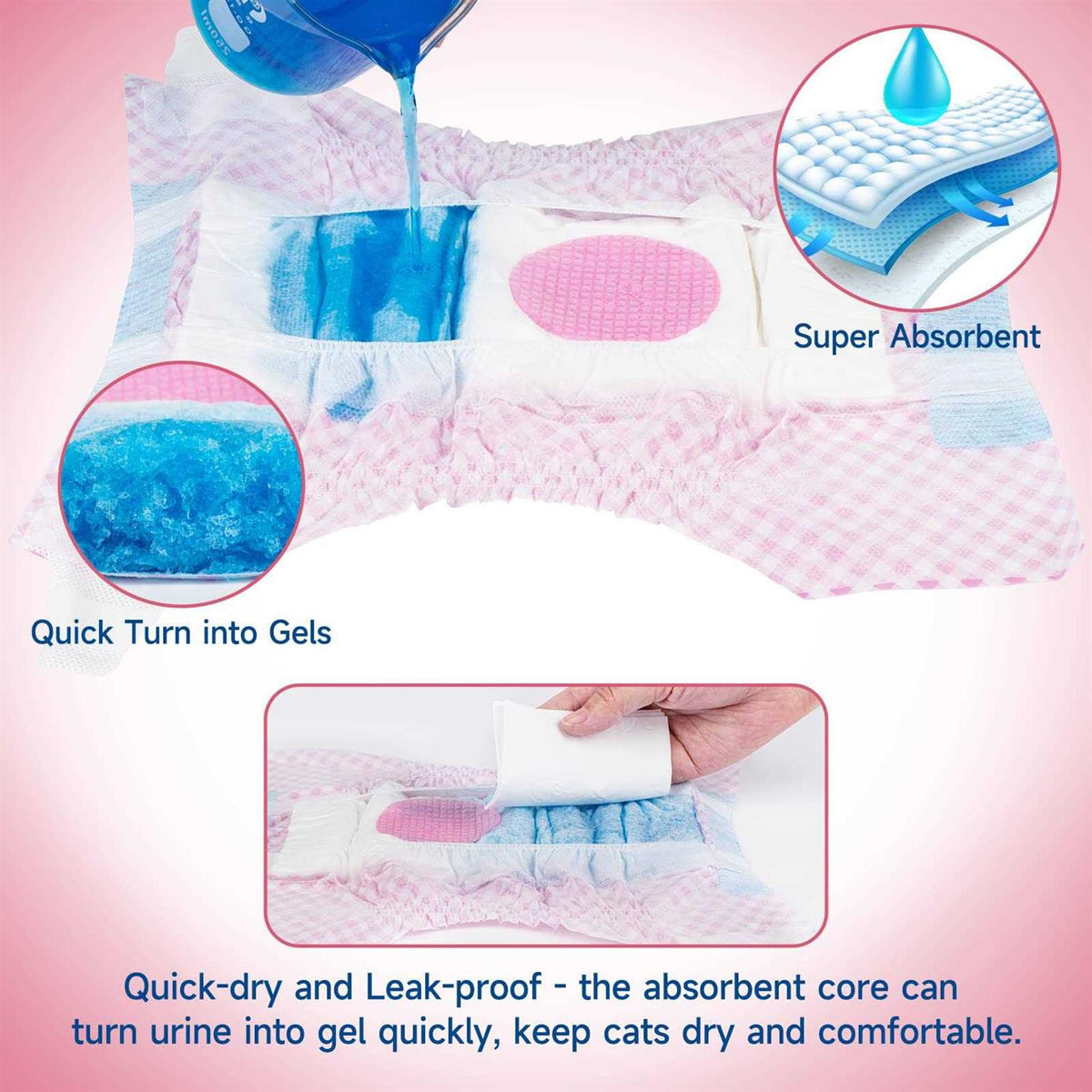 Soft Female Disposable Dog Diapers X486