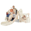 9 in 1 Kids Slide Playset with Basketball Hoop Y2915