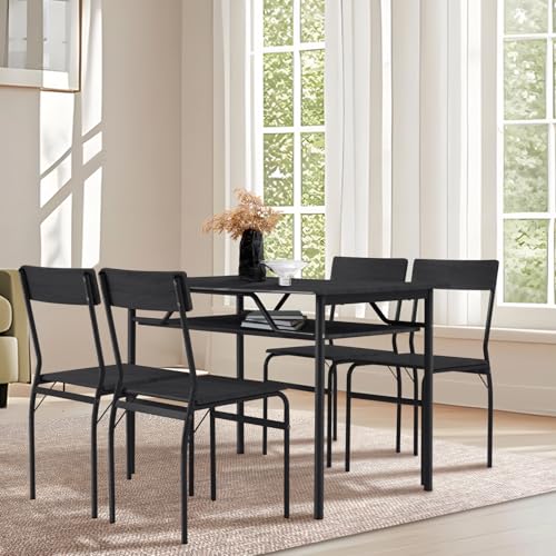 Natural Wood Dining Table Set for 4 K419248