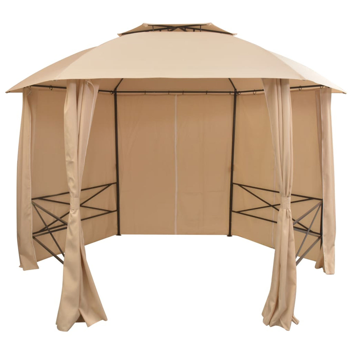 Garden Marquee Pavilion Tent with Curtains 11' 9"x8' 8" V198
