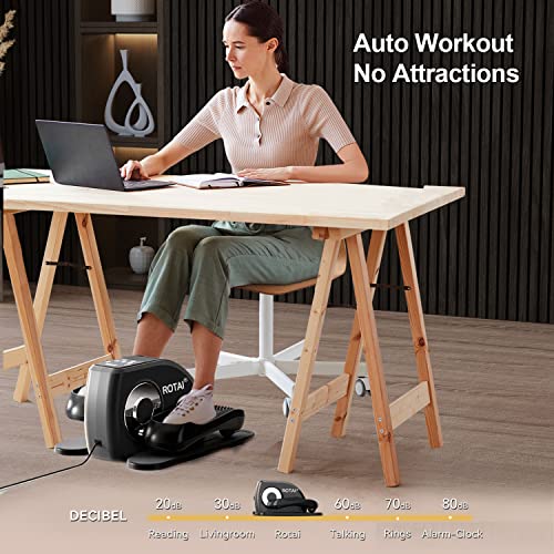Under Desk Elliptical Machine with Remote and LCD Monitor V848