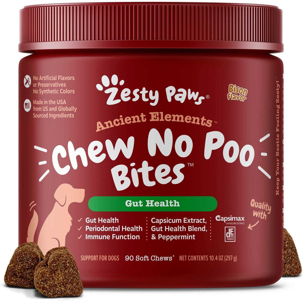 Bison Flavored Soft Chews Stool Eating Deterrent Supplement for Dogs R7864