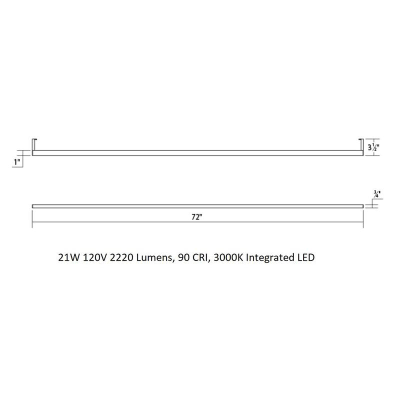 Satin White LED Indirect Wall Bar C3431