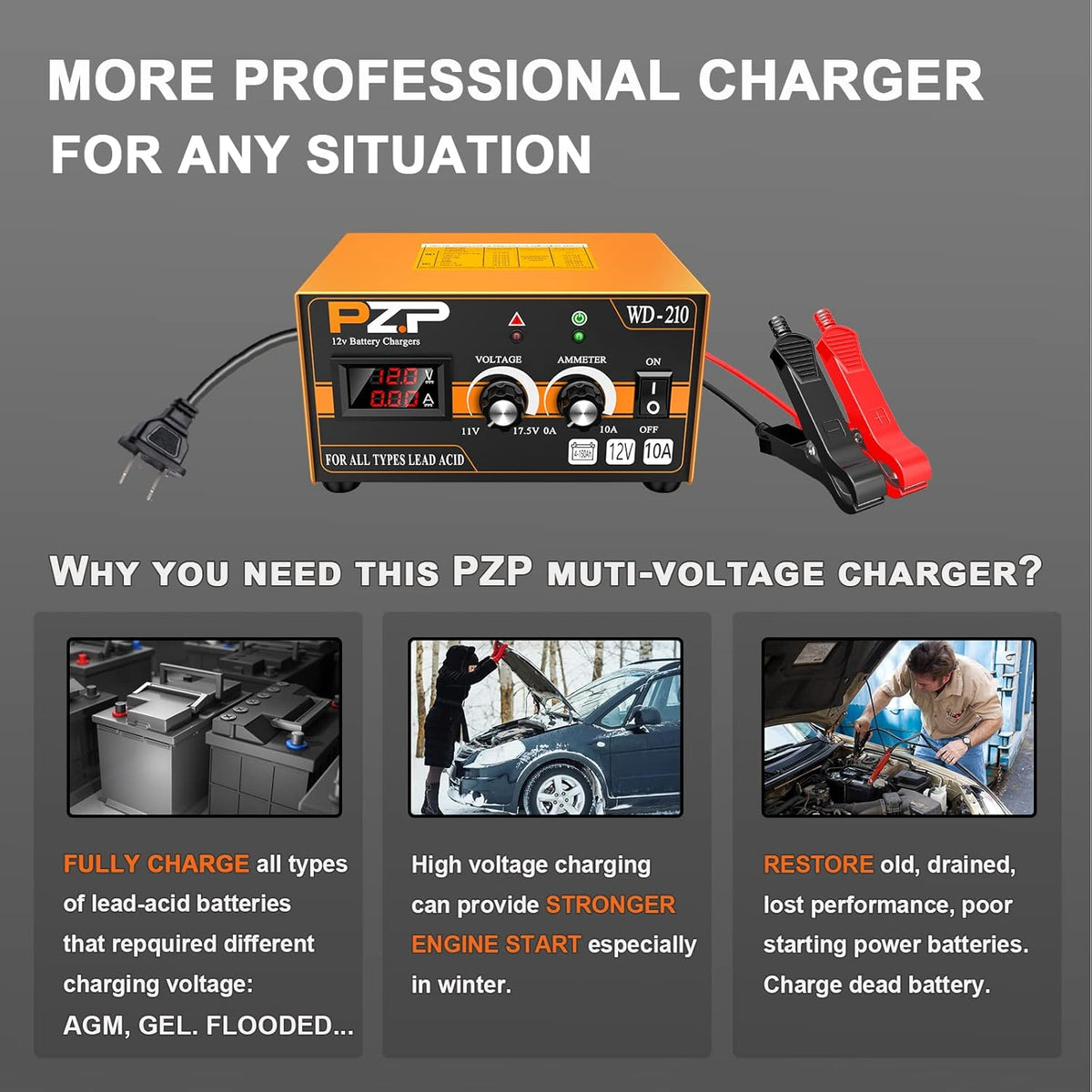 12v Automatic Battery Charger Maintainer Y8390