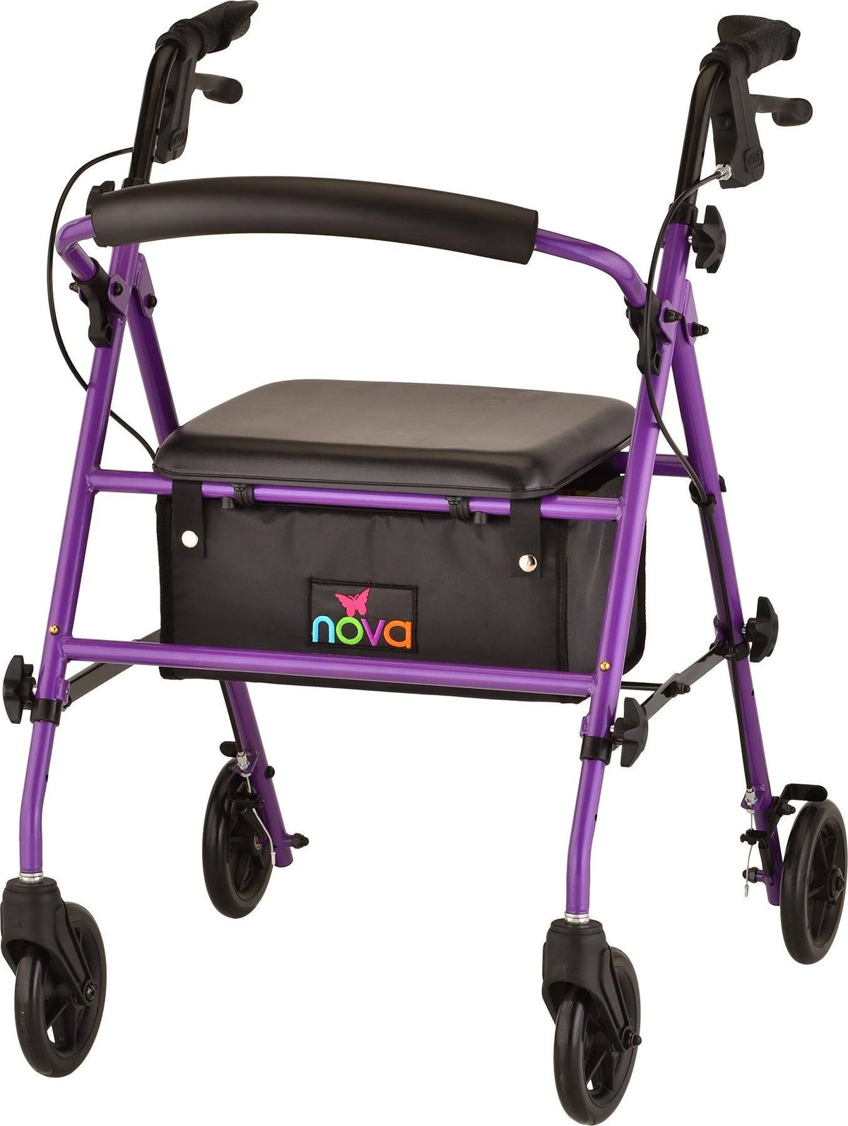 Purple Steel Rolling Walker E8381