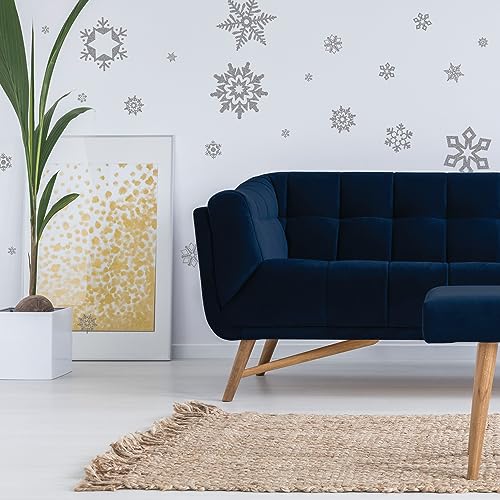 Glitter Snowflakes Peel and Stick Wall Decals T240