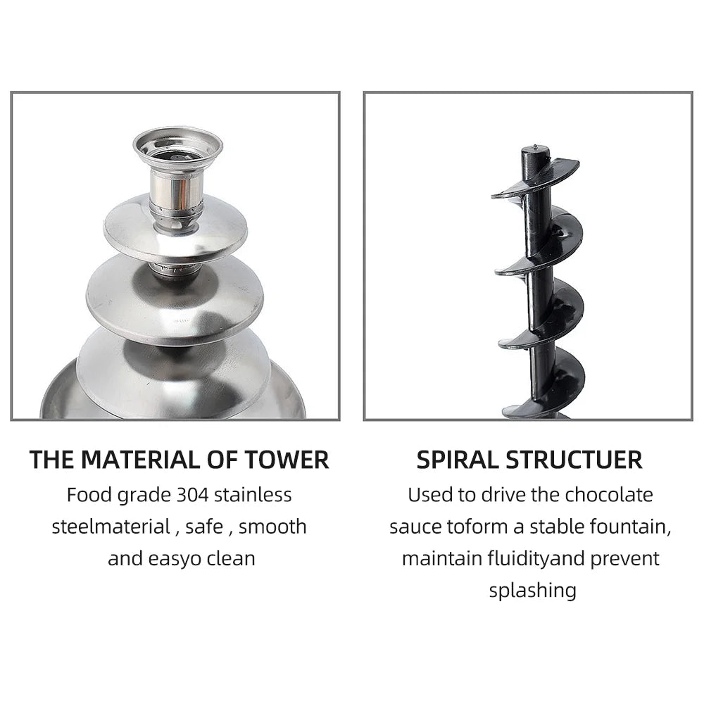 4 Tiers Electric Chocolate Fountain X4483
