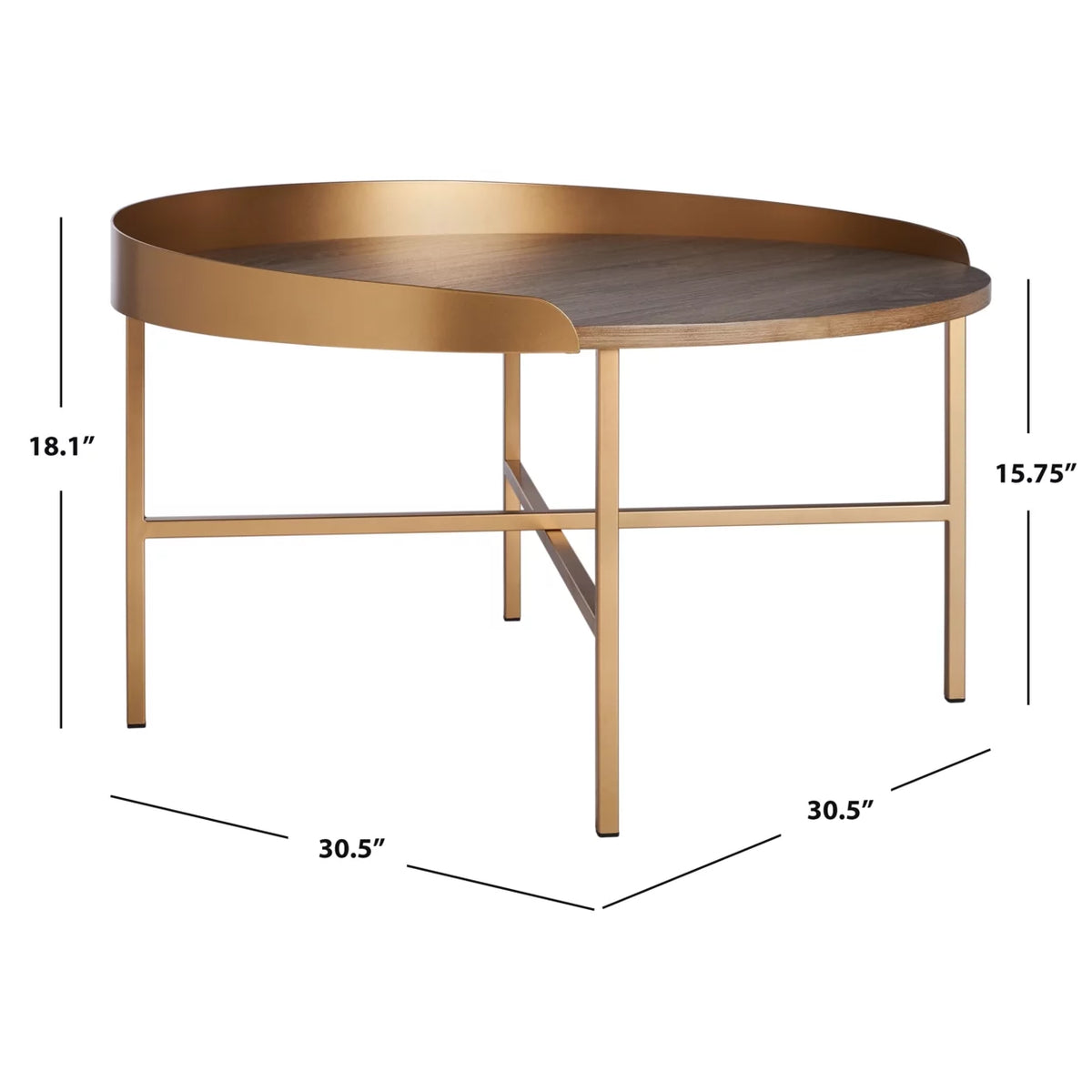 Round Light Grey Oak Coffee Table X481