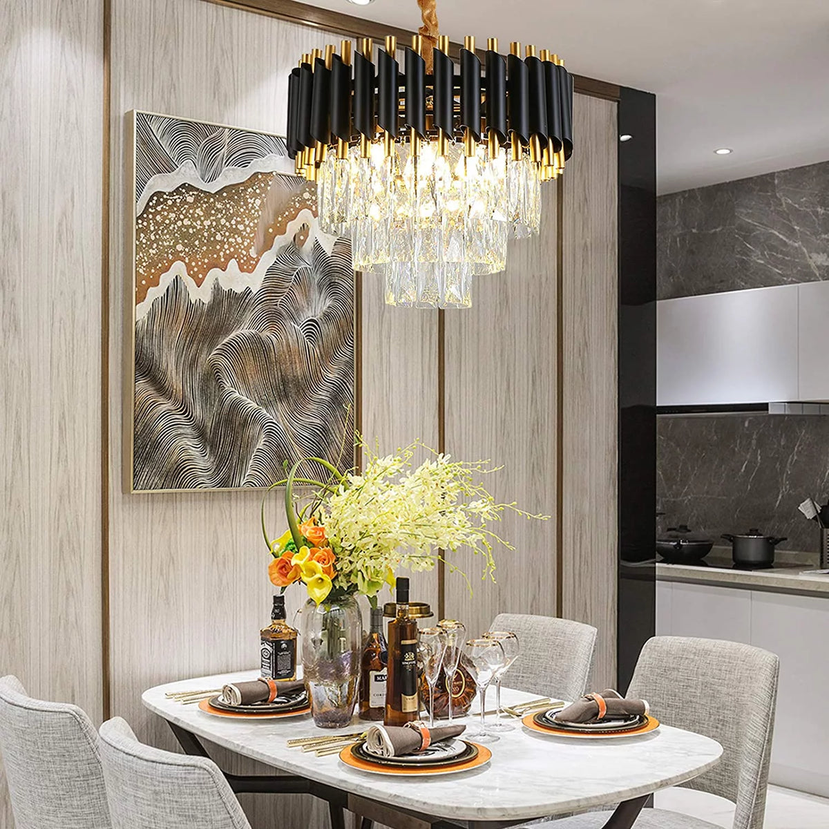 Modern Luxury Crystal Chandelier 4 Tiers F239
