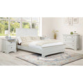 Queen 4pc Bedroom Set Rustic White Engineered Wood R704