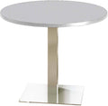 42x22 Round Dining Height Table Stainless Steel Ice Gray R858330