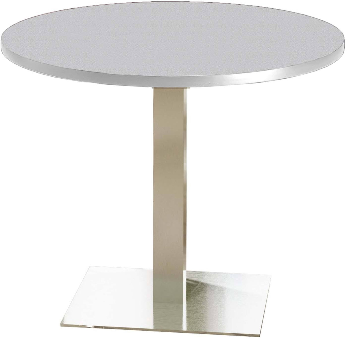 42x22 Round Dining Height Table Stainless Steel Ice Gray R858330
