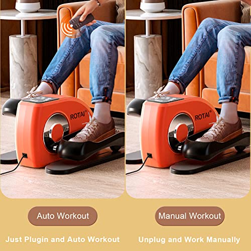 Under Desk Elliptical Machine with Remote and LCD Monitor V848