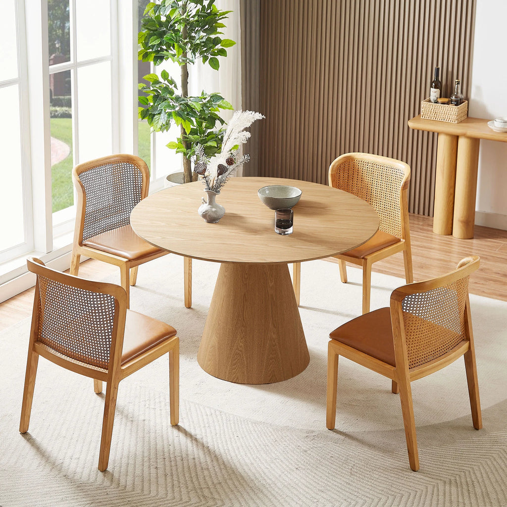 47.24'' Round Wooden Dining Table O8314