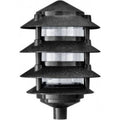 Cast Aluminum Four Tier Pagoda Light Black M62395