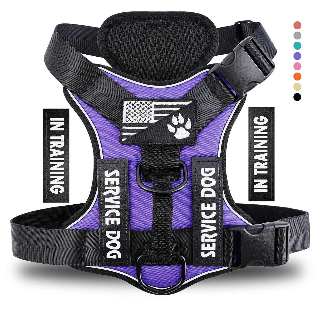 Reflective Dog Vest Harness with 5 PCS Patches Q637