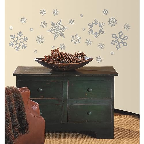 Glitter Snowflakes Peel and Stick Wall Decals T240