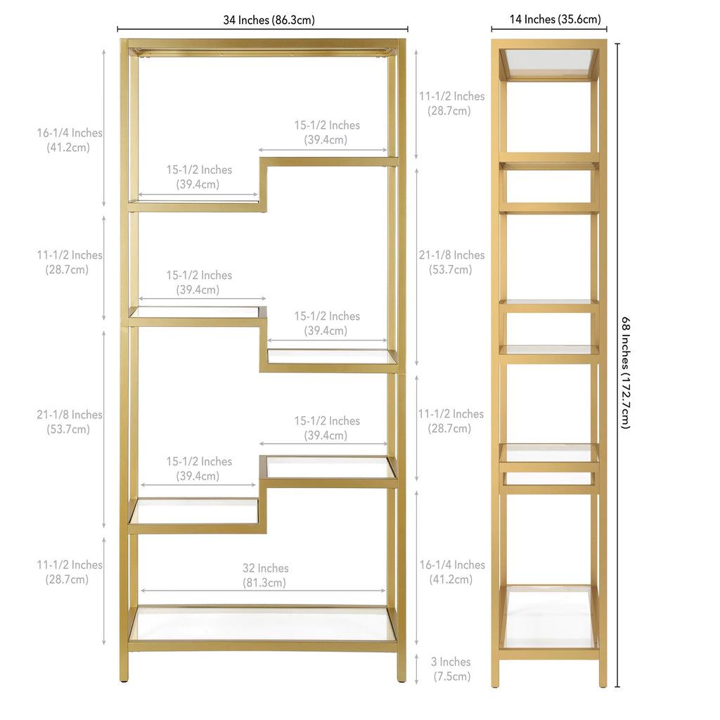 Contemporary Metal 4-Tier Bookcase G795987