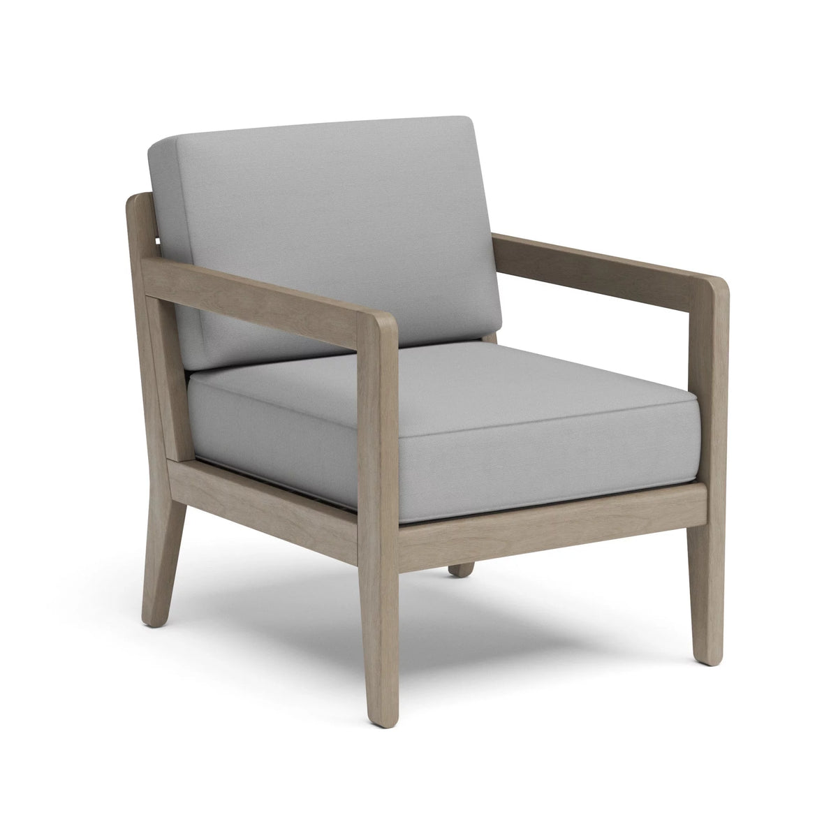 Gray Wood Outdoor Lounge Armchair C7643