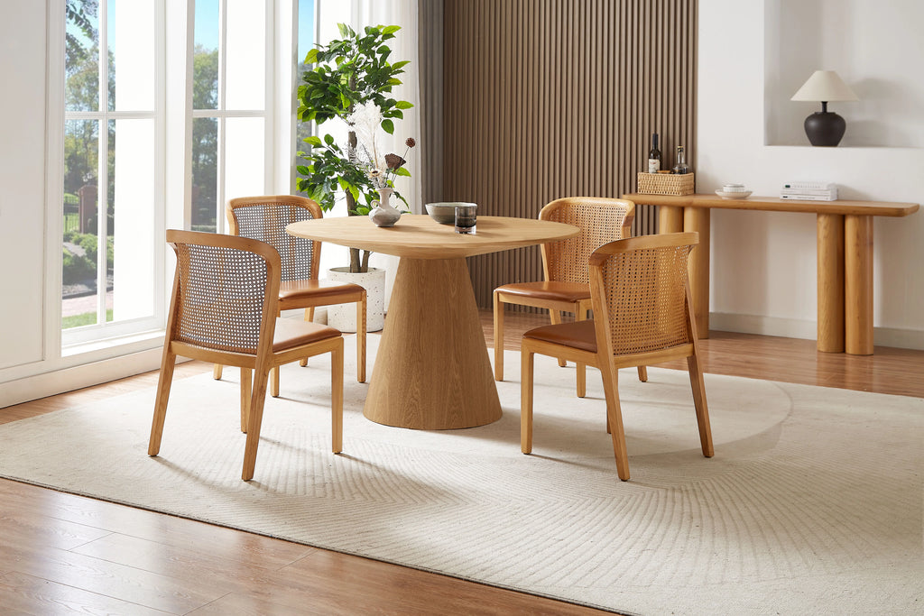 47.24'' Round Wooden Dining Table O8314