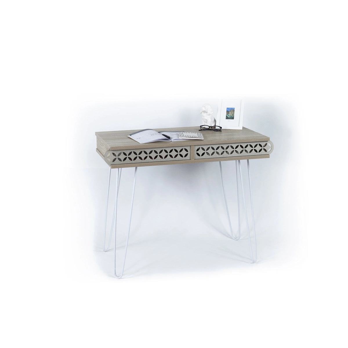 Oak White Study Desk Y764