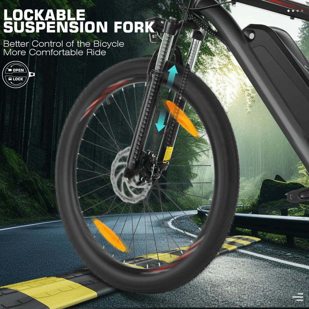 Electric Bike 26 500W 48V 10.4Ah 19.8MPH C554239