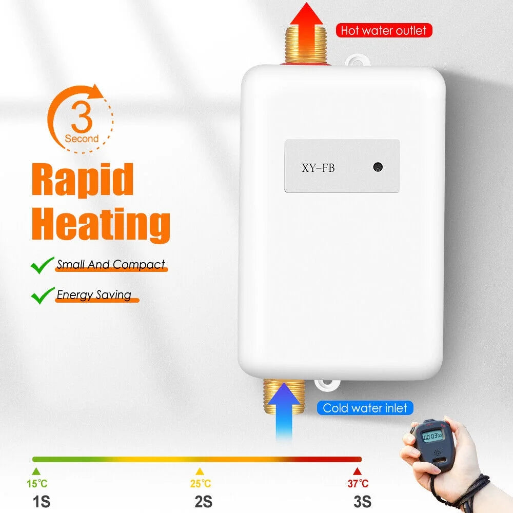 Instant Hot Water Heater Electric Tankless 3000W C504560