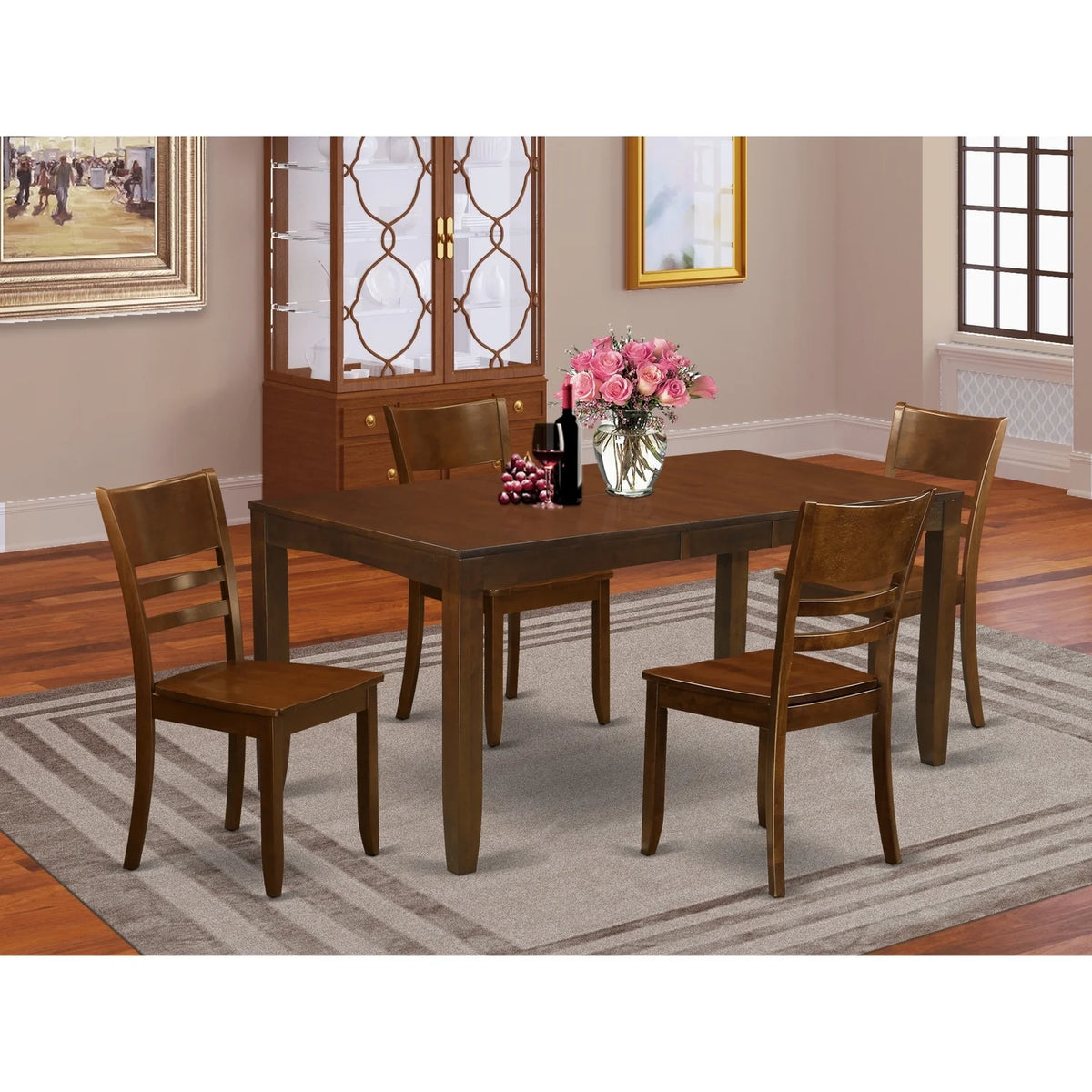 Dining Set Table With Leaf And Dining Chairs S281