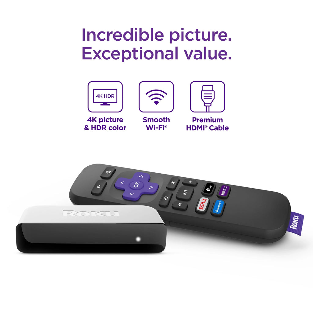 4K HDR Streaming Media Player with HDMI Cable and Remote A6630