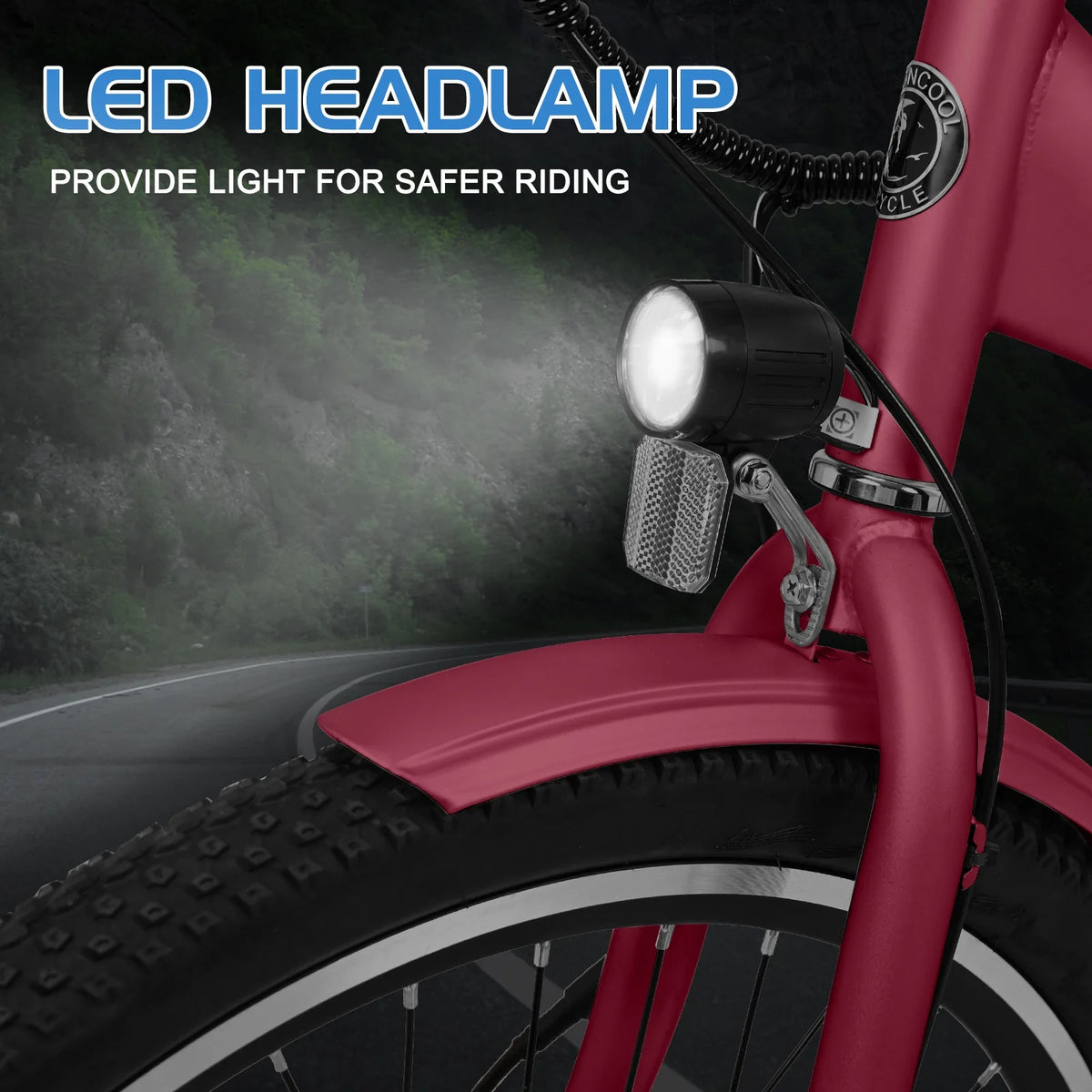 24Inch Electric Trike, 350W 36V 10AH Lithium Battery, 7 Speeds Three Wheel Bike N9026