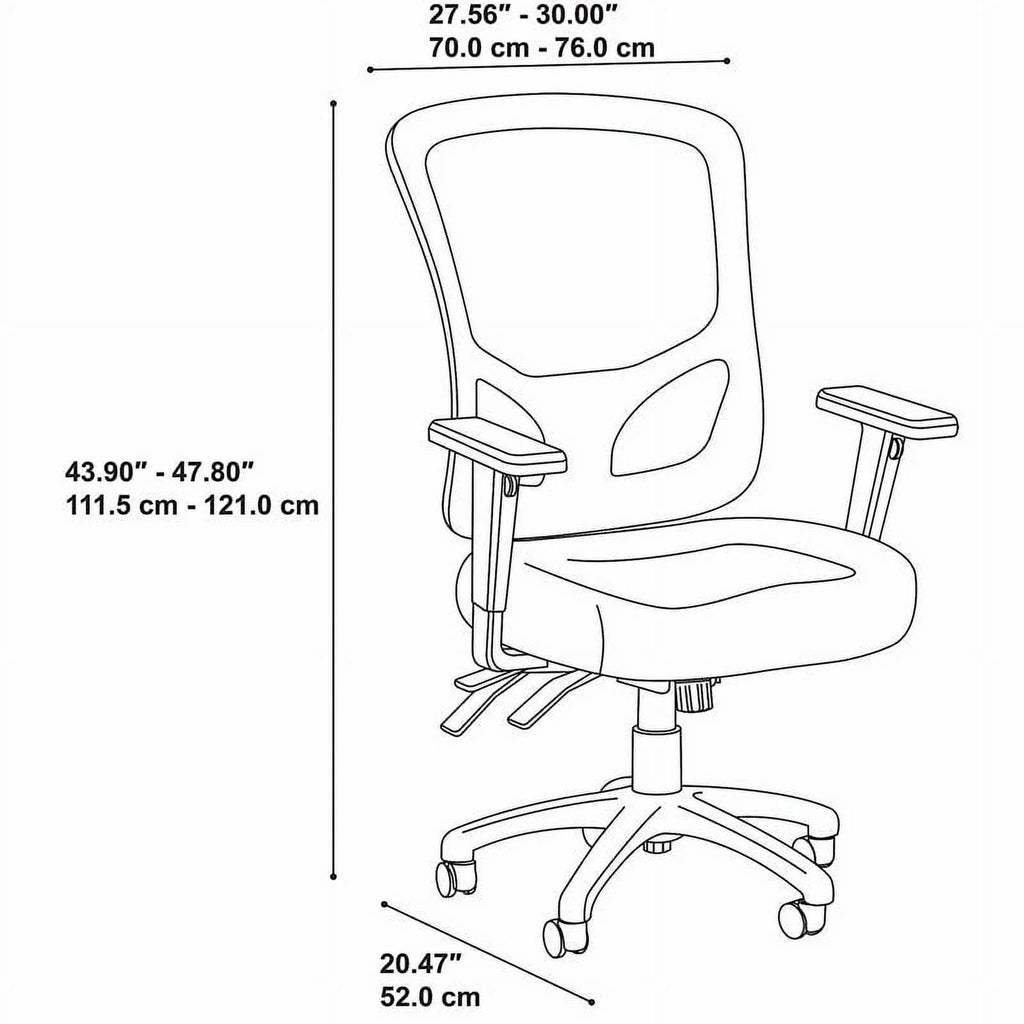 High Back Fabric Executive Office Chair in Black C95778