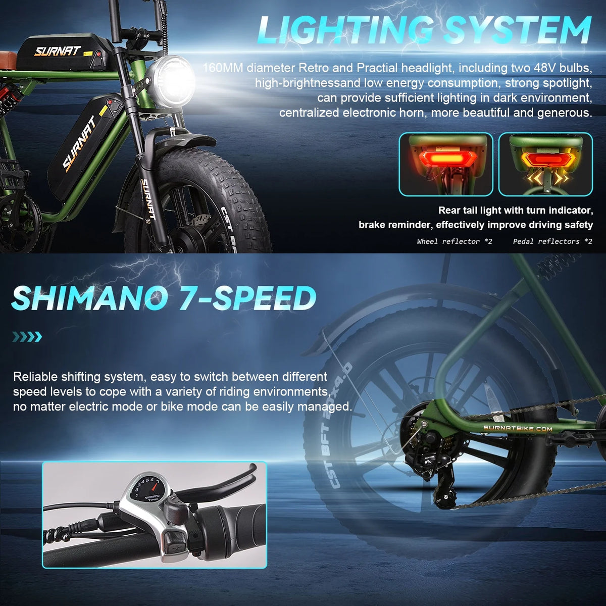 20" Dual Motor 2000W Fat Tire Electric Bike M51495