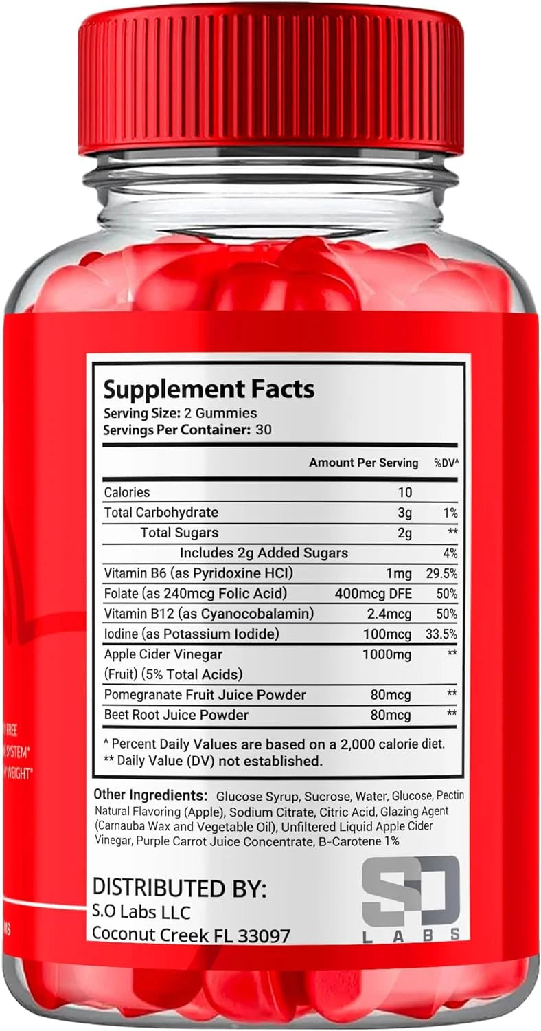 Apple Cider Vinegar Dietary Supplement Gummies 60 Gummies W411704
