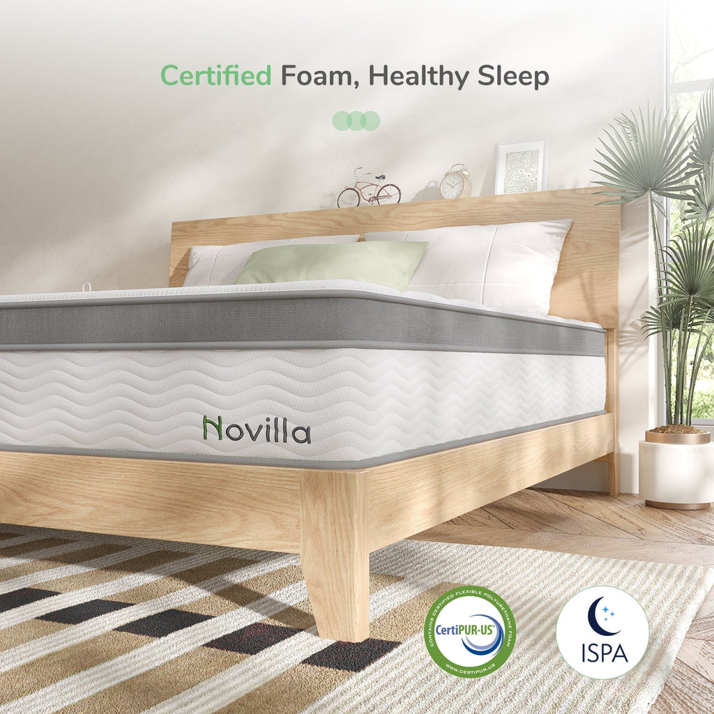 12" Gel Memory Foam Pocket Spring Hybrid Mattress, Queen Size G85397