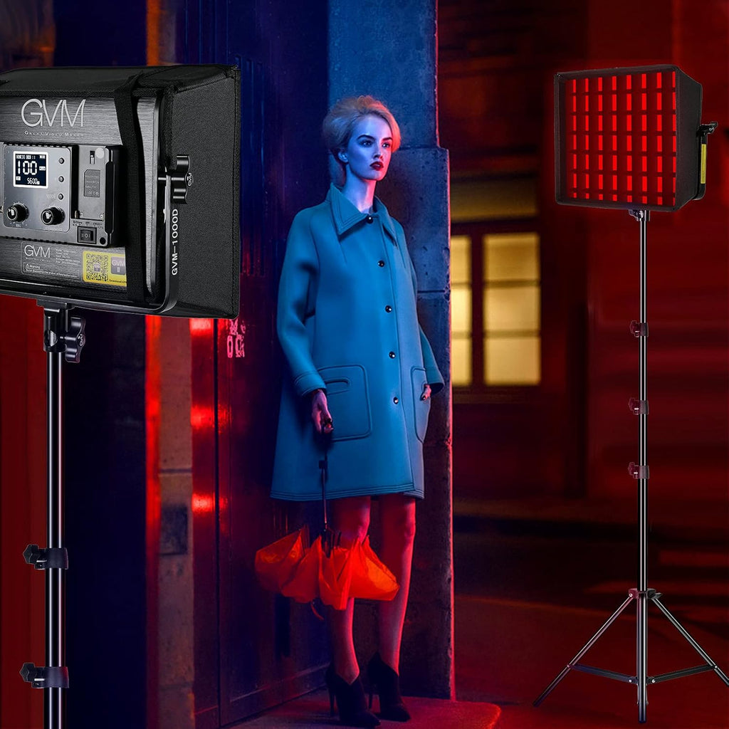RGB LED Video Light with 2 Softboxes, Photography Lighting Kit B251