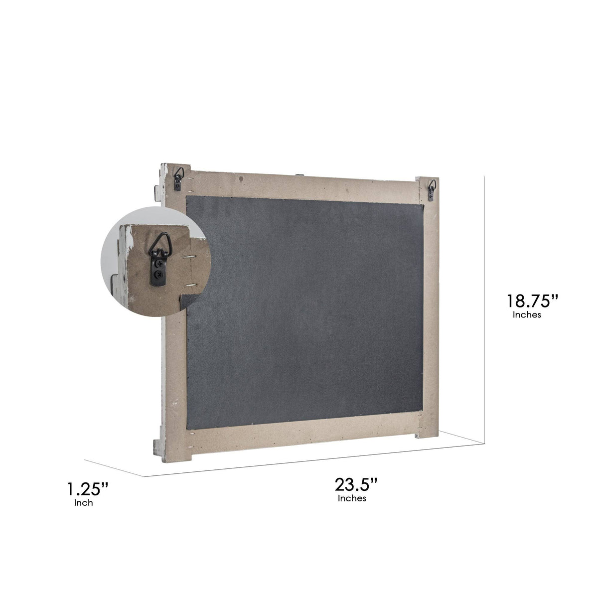 White Wall Mounted Chalkboard Message Board W6794