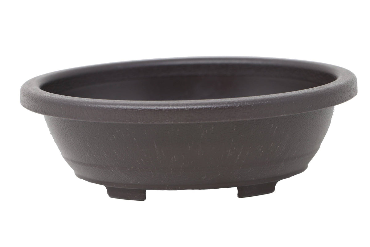 Oval Deep Brown Plastic Bonsai Training Pot B414