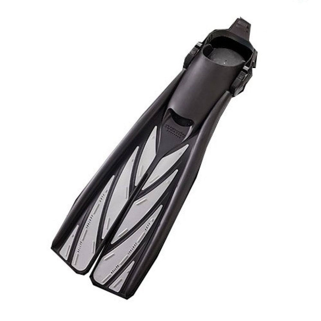 Silver Large Open Heel Split Fins Q401151