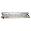 Electric Commercial Bain-marie Buffet Food Warmer Steam Table with Glass Guard 6-Pan A4751