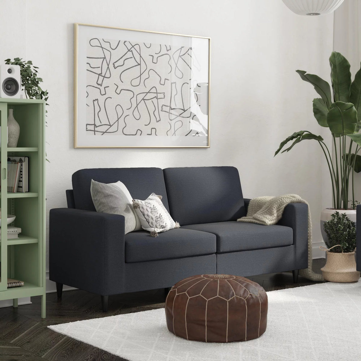 Gray Linen 3 Seater Sofa G7224