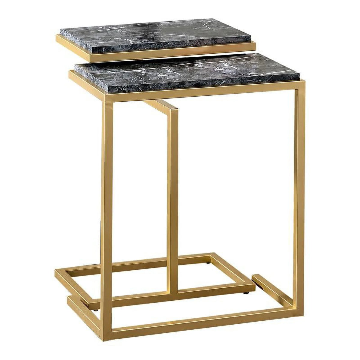Black 2-Piece Metal Nesting Table Y64311