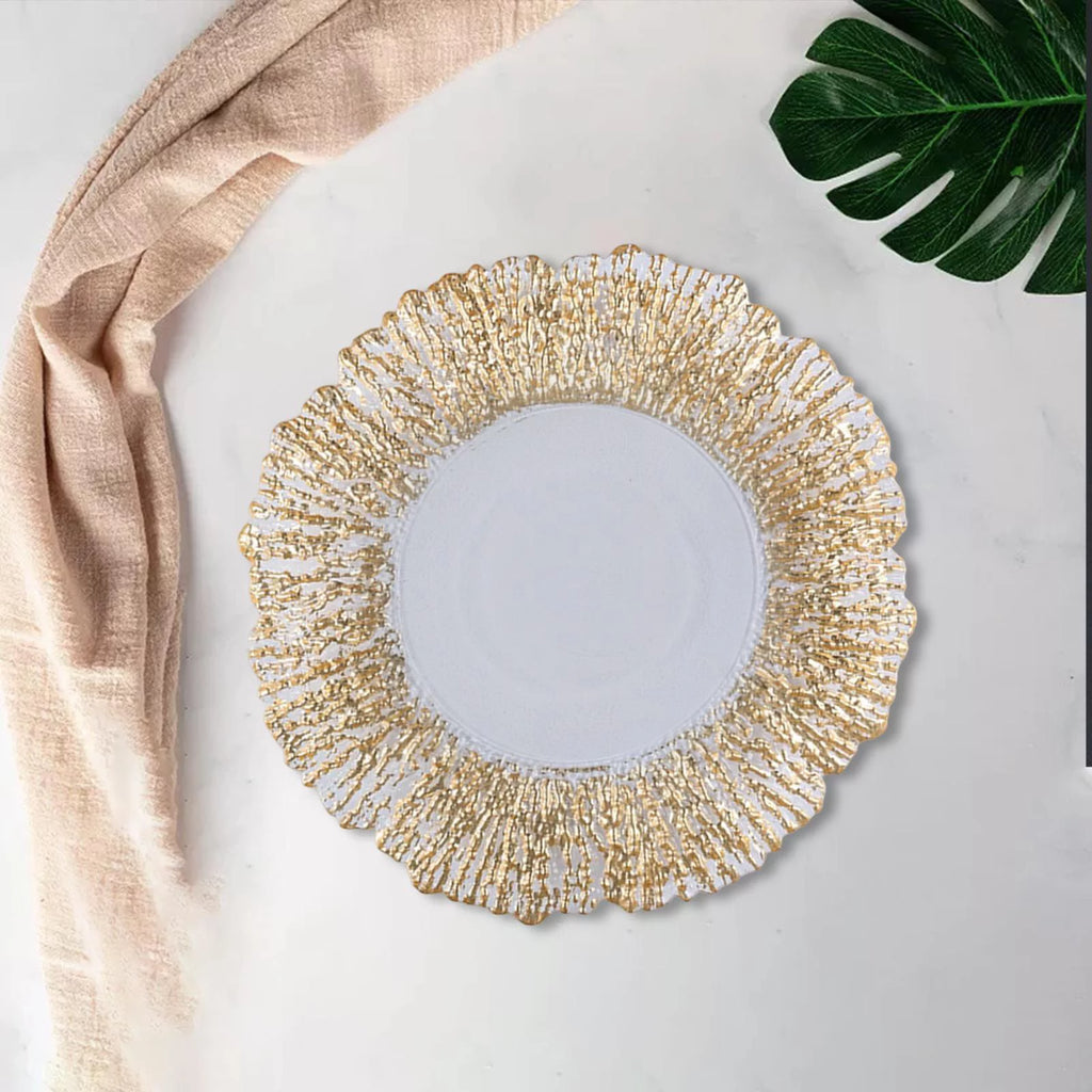 Glass Round Serving Platter Y451