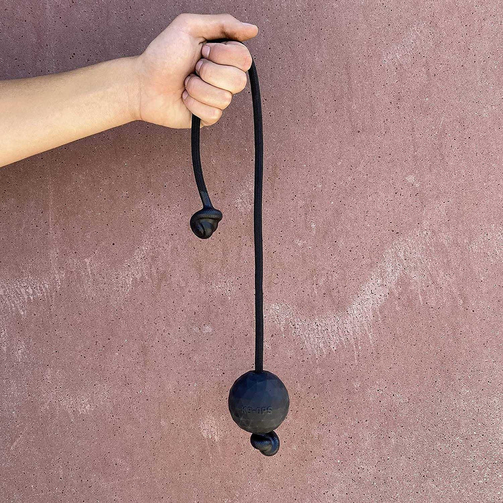 Solid Rubber Dog Ball on a Rope Tug Toy R568