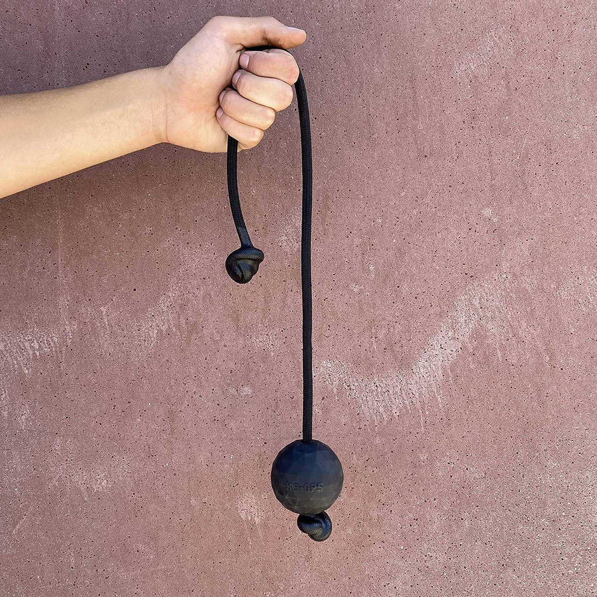 Solid Rubber Dog Ball on a Rope Tug Toy R568