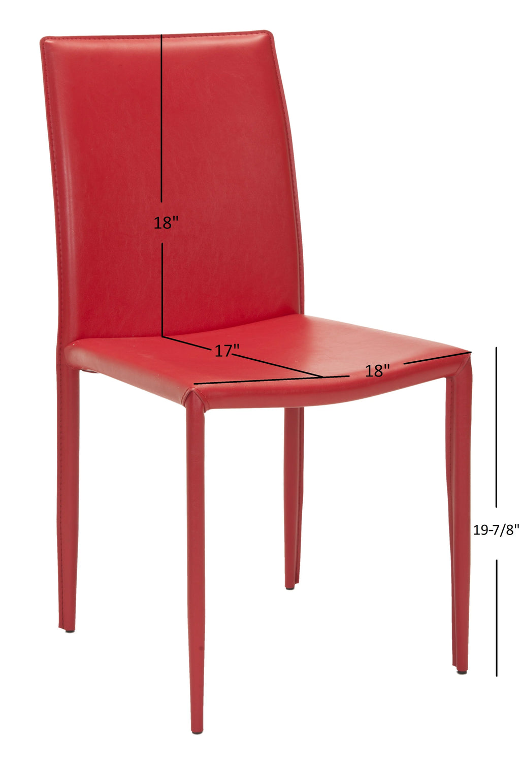 Red Upholstered Dining Chair Set of 2 M2507