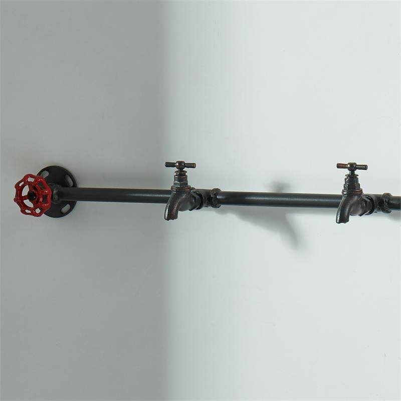 Metal 5-Hook Coat Rack in Sand Black (Set of 2) D83713