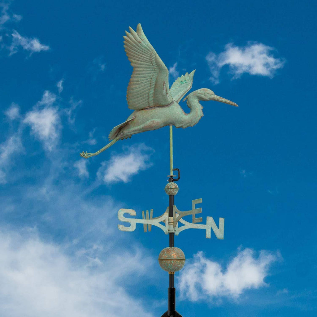 Verdigris Copper Heron Weathervane Y870