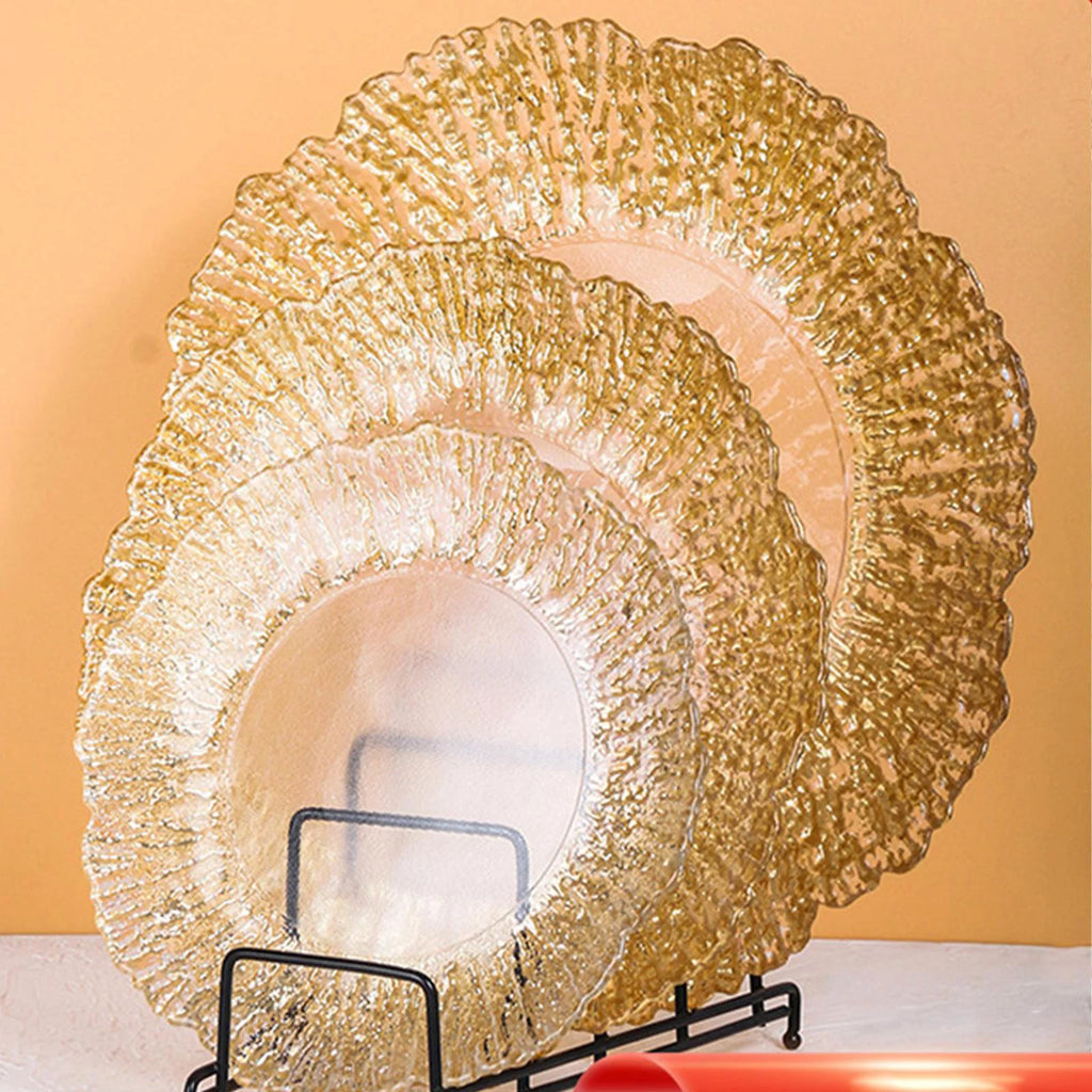 Glass Round Serving Platter Y451