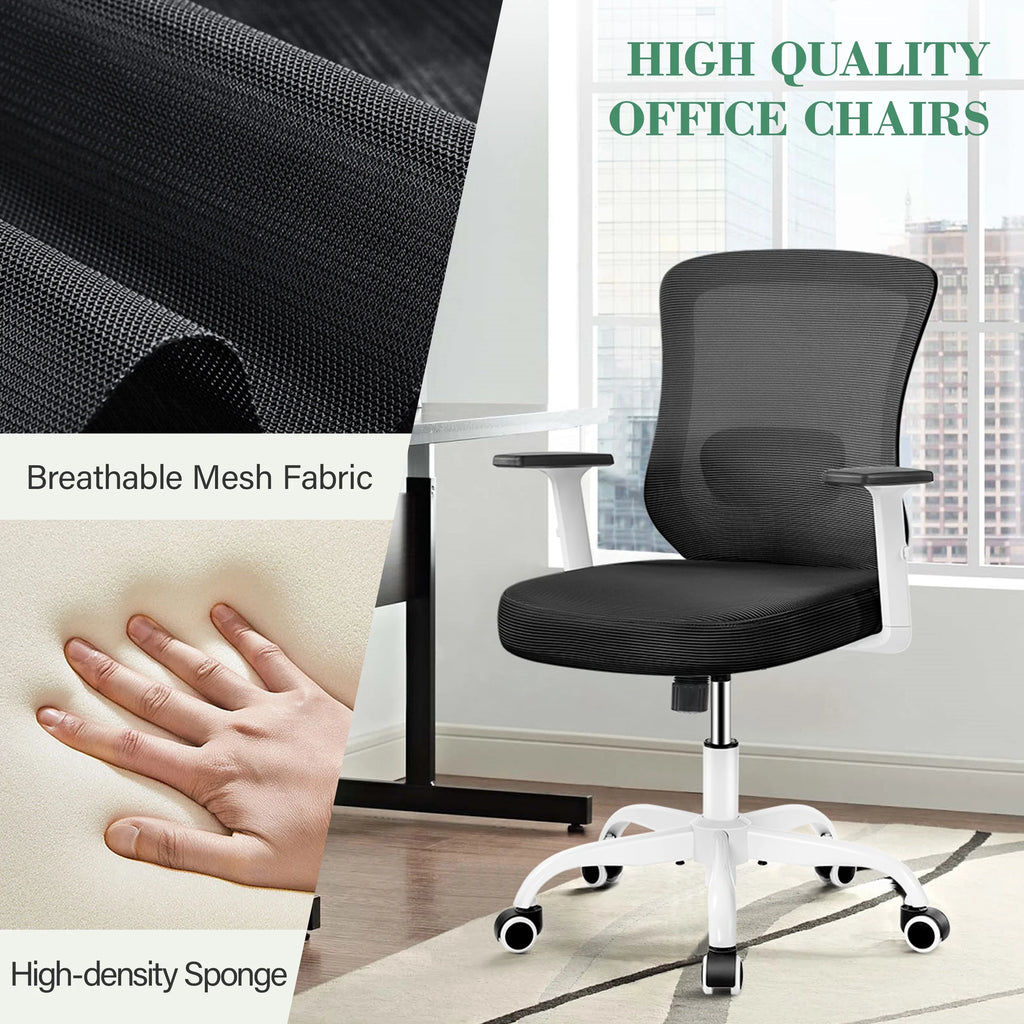 White Ergonomic Mesh Office Chair W8069